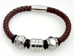 HY Wholesale Leather Bracelets Jewelry Popular Leather Bracelets-HY0041B009