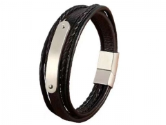 HY Wholesale Leather Bracelets Jewelry Popular Leather Bracelets-HY0130B385