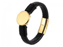 HY Wholesale Leather Bracelets Jewelry Popular Leather Bracelets-HY0130B173