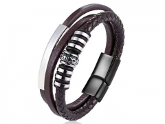 HY Wholesale Leather Bracelets Jewelry Popular Leather Bracelets-HY0136B069