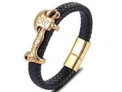 HY Wholesale Leather Bracelets Jewelry Popular Leather Bracelets-HY0135B098