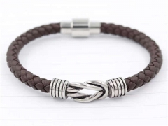 HY Wholesale Leather Bracelets Jewelry Popular Leather Bracelets-HY0129B199