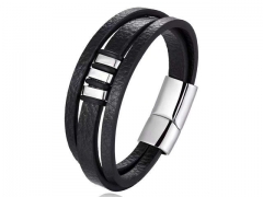 HY Wholesale Leather Bracelets Jewelry Popular Leather Bracelets-HY0137B001