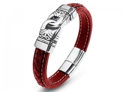 HY Wholesale Leather Bracelets Jewelry Popular Leather Bracelets-HY0134B008