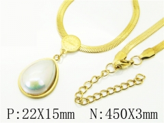 HY Wholesale Necklaces Stainless Steel 316L Jewelry Necklaces-HY34N0054LLC