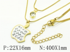 HY Wholesale Necklaces Stainless Steel 316L Jewelry Necklaces-HY34N0065LE