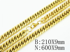 HY Wholesale Stainless Steel 316L Necklaces Bracelets Sets-HY61S0551HMR