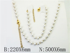 HY Wholesale Jewelry 316L Stainless Steel Earrings Necklace Jewelry Set-HY39S0511HIQ