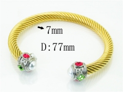 HY Wholesale Bangles Stainless Steel 316L Fashion Bangle-HY38B0778ILD