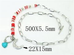 HY Wholesale Necklaces Stainless Steel 316L Jewelry Necklaces-HY21N0127HMF