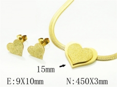 HY Wholesale Jewelry 316L Stainless Steel Earrings Necklace Jewelry Set-HY34S0085LLW