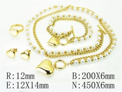 HY Wholesale Jewelry 316L Stainless Steel Earrings Necklace Jewelry Set-HY50S0259JXX