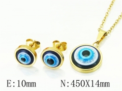 HY Wholesale Jewelry 316L Stainless Steel Earrings Necklace Jewelry Set-HY34S0066KL