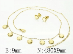 HY Wholesale Jewelry 316L Stainless Steel Earrings Necklace Jewelry Set-HY34S0118MLW