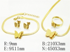 HY Wholesale Jewelry 316L Stainless Steel Earrings Necklace Jewelry Set-HY34S0104HME