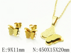 HY Wholesale Jewelry 316L Stainless Steel Earrings Necklace Jewelry Set-HY34S0116LZ