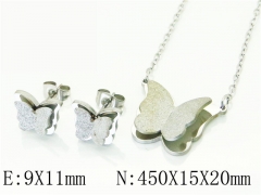 HY Wholesale Jewelry 316L Stainless Steel Earrings Necklace Jewelry Set-HY34S0110KL