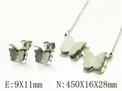 HY Wholesale Jewelry 316L Stainless Steel Earrings Necklace Jewelry Set-HY34S0108LQ