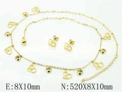 HY Wholesale Jewelry 316L Stainless Steel Earrings Necklace Jewelry Set-HY24S0021HQQ