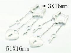 HY Wholesale Earrings Jewelry 316L Stainless Steel Earrings-HY80E0588OX