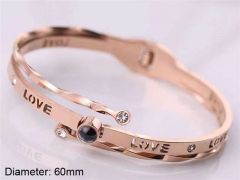 HY Wholesale Bangle Stainless Steel 316L Jewelry Bangle-HY0033B102