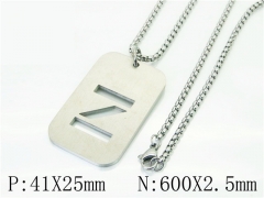 HY Wholesale Necklaces Stainless Steel 316L Jewelry Necklaces-HY41N0041PZ