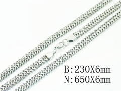 HY Wholesale Stainless Steel 316L Necklaces Bracelets Sets-HY61S0633ILQ