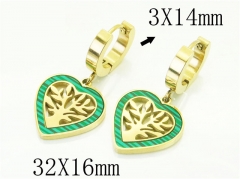 HY Wholesale Earrings 316L Stainless Steel Earrings-HY32E0348NL