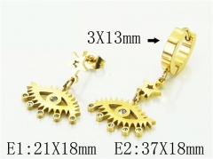 HY Wholesale Earrings 316L Stainless Steel Earrings-HY80E0605ML