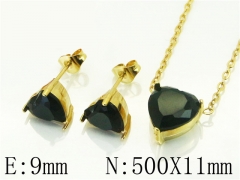 HY Wholesale Jewelry 316L Stainless Steel Earrings Necklace Jewelry Set-HY59S2383PV