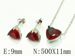 HY Wholesale Jewelry 316L Stainless Steel Earrings Necklace Jewelry Set-HY59S2380OW