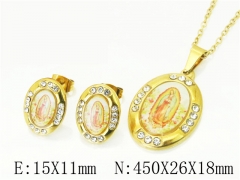 HY Wholesale Jewelry 316L Stainless Steel Earrings Necklace Jewelry Set-HY12S1291HWW