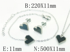 HY Wholesale Jewelry 316L Stainless Steel Earrings Necklace Jewelry Set-HY59S2387HHE