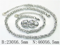 HY Wholesale Stainless Steel 316L Necklaces Bracelets Sets-HY40S0519HCC