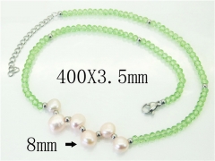 HY Wholesale Necklaces Stainless Steel 316L Jewelry Necklaces-HY21N0137HIV