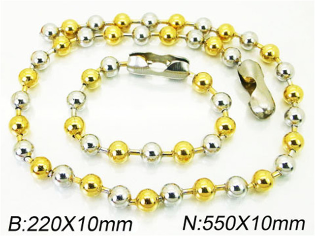 HY Wholesale Stainless Steel 316L Necklaces Bracelets Sets-HY01S0201IHU