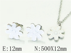 HY Wholesale Jewelry 316L Stainless Steel Earrings Necklace Jewelry Set-HY91S1465NE