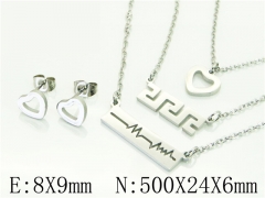 HY Wholesale Jewelry 316L Stainless Steel Earrings Necklace Jewelry Set-HY57S0110MG