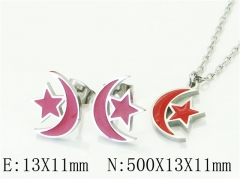 HY Wholesale Jewelry 316L Stainless Steel Earrings Necklace Jewelry Set-HY91S1494NQ