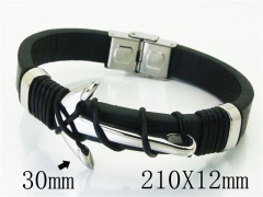 HY Wholesale Bracelets 316L Stainless Steel And Leather Jewelry Bracelets-HY23B0209HLZ