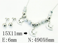 HY Wholesale Jewelry 316L Stainless Steel Earrings Necklace Jewelry Set-HY91S1386HHT