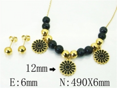 HY Wholesale Jewelry 316L Stainless Steel Earrings Necklace Jewelry Set-HY91S1390HJG