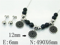 HY Wholesale Jewelry 316L Stainless Steel Earrings Necklace Jewelry Set-HY91S1369HHW