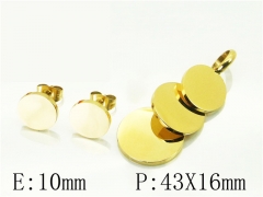 HY Wholesale Jewelry 316L Stainless Steel Earrings Necklace Jewelry Set-HY57S0051PX