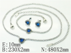 HY Wholesale Jewelry 316L Stainless Steel Earrings Necklace Jewelry Set-HY59S2425ISL