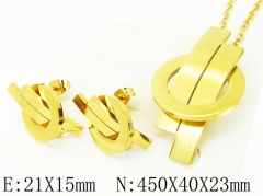 HY Wholesale Jewelry 316L Stainless Steel Earrings Necklace Jewelry Set-HY02S2881HWW