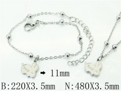 HY Wholesale Stainless Steel 316L Necklaces Bracelets Sets-HY91S1431HYY