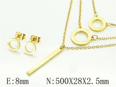 HY Wholesale Jewelry 316L Stainless Steel Earrings Necklace Jewelry Set-HY57S0105NF