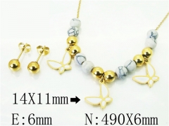 HY Wholesale Jewelry 316L Stainless Steel Earrings Necklace Jewelry Set-HY91S1408HJZ