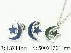 HY Wholesale Jewelry 316L Stainless Steel Earrings Necklace Jewelry Set-HY91S1493NG